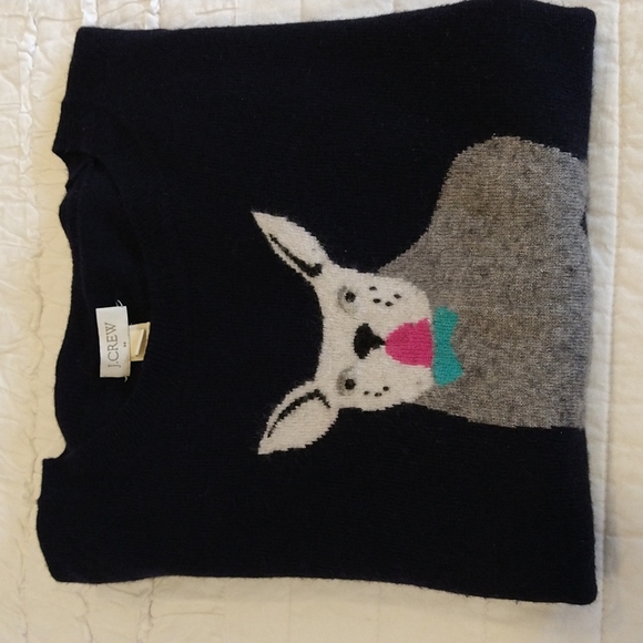 J. Crew French Bulldog Wool blend Sweater Women's Small - Picture 4 of 6
